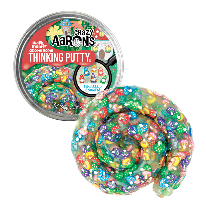 Crazy Aaron's Putty World Toy Creative Crazy Aaron's Hide Inside Gnome Home 4" Tin