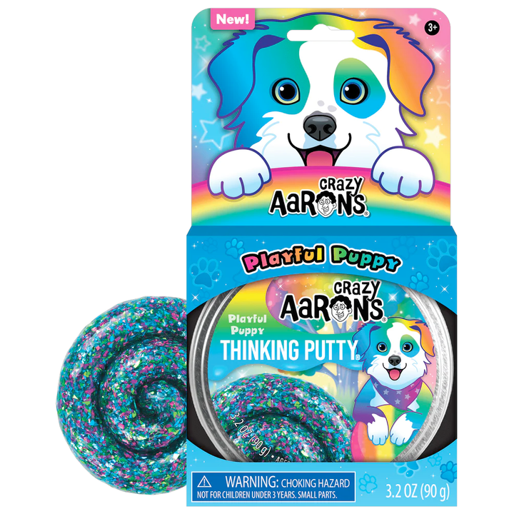 Crazy Aaron's Putty World Toy Creative Playful Puppy Crazy Aaron's Putty Pets 4" Tin