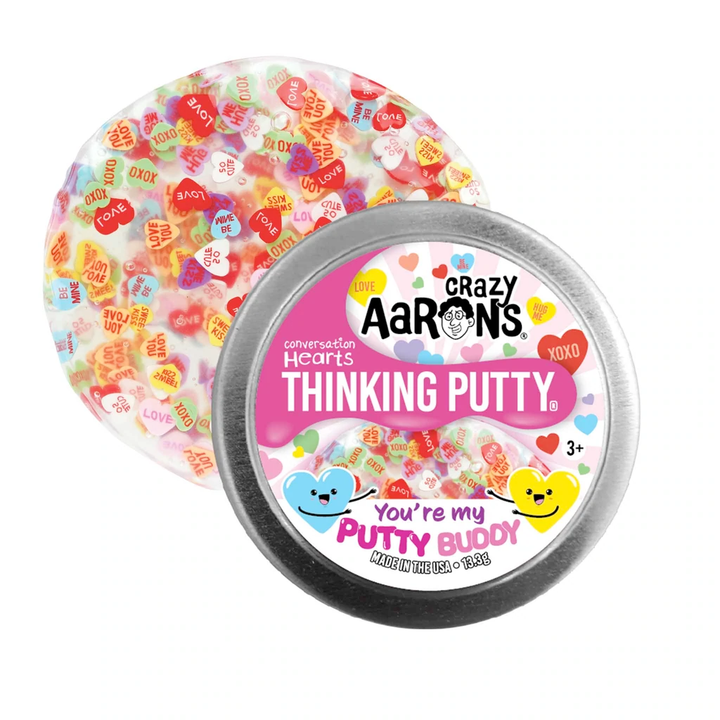 Crazy Aaron's Putty World Toy Creative Putty Buddy Valentine's Day Thinking Putty 2" Tin