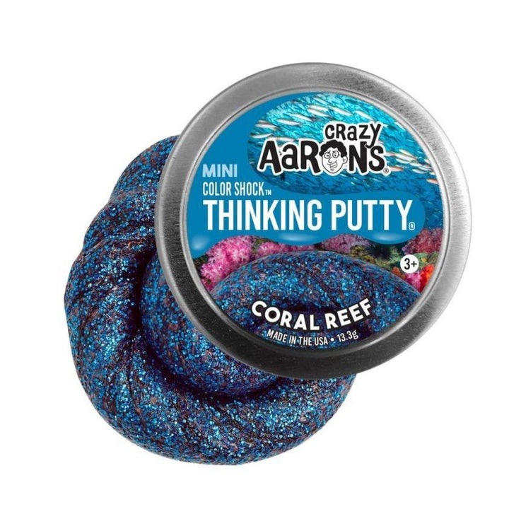 Crazy Aaron's Putty World Toy Novelties Coral Reef Small Tin of Thinking Putty