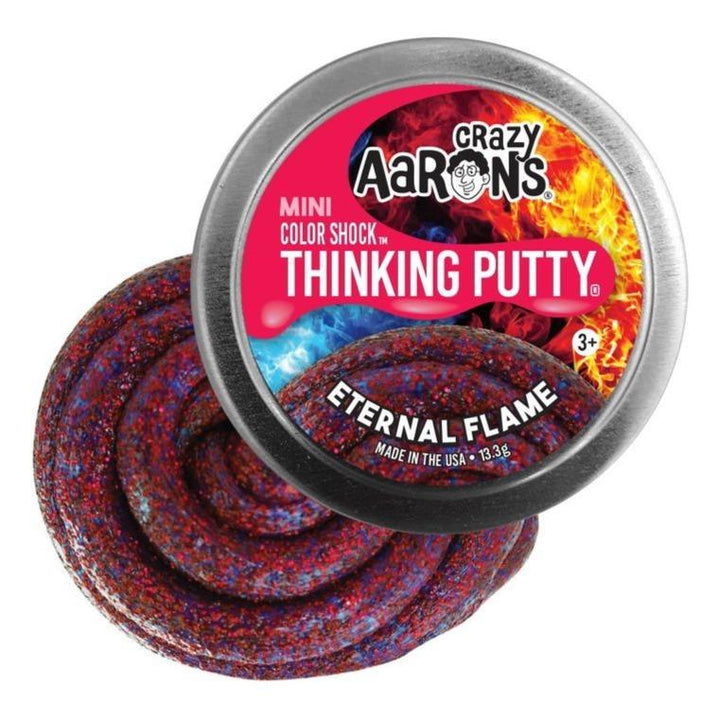 Crazy Aaron's Putty World Toy Novelties Eternal Flame Small Tin of Thinking Putty