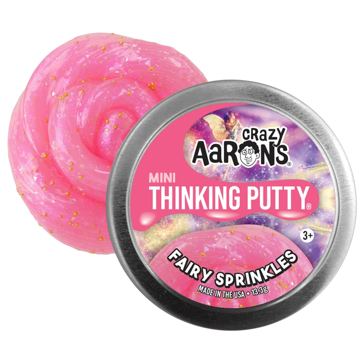 Crazy Aaron's Putty World Toy Novelties Fairy Sprinkles Crazy Effects Small Tin of Thinking Putty