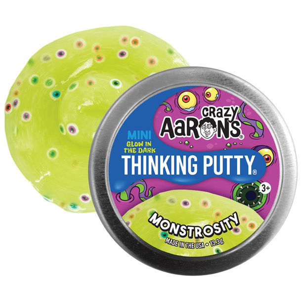 Crazy Aaron's Putty World Toy Novelties Monstrosity Crazy Effects Small Tin of Thinking Putty