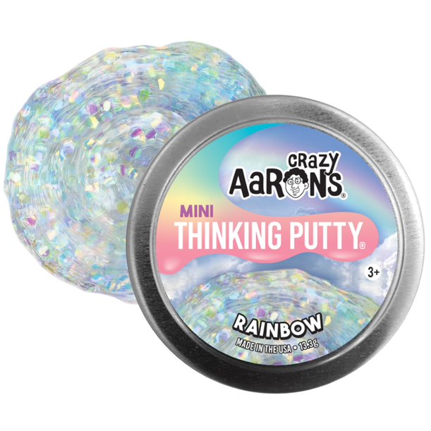 Crazy Aaron's Putty World Toy Novelties Rainbow Crazy Effects Small Tin of Thinking Putty