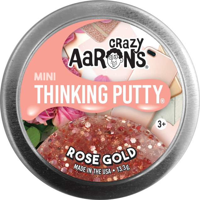 Crazy Aaron's Putty World Toy Novelties Rose Gold Crazy Effects Small Tin of Thinking Putty