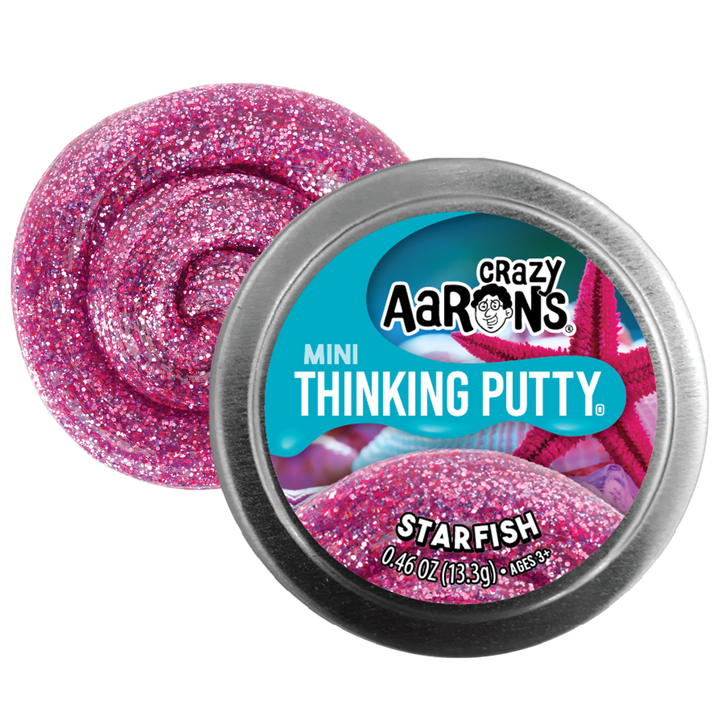 Crazy Aaron's Putty World Toy Novelties Starfish Crazy Effects Small Tin of Thinking Putty