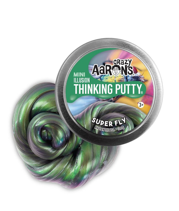 Crazy Aaron's Putty World Toy Novelties Super Fly Small Tin of Thinking Putty