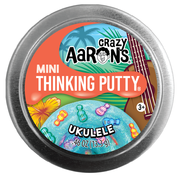 Crazy Aaron's Putty World Toy Novelties Ukulele Crazy Effects Small Tin of Thinking Putty