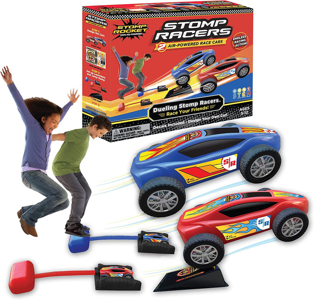 D & L Toy Outdoor Fun Stomp Rocket  Dueling Stomp Racers