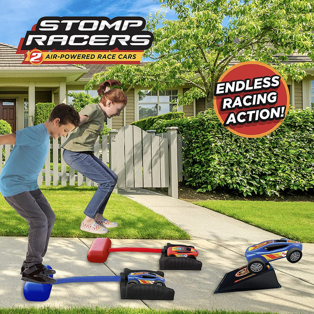 D & L Toy Outdoor Fun Stomp Rocket  Dueling Stomp Racers