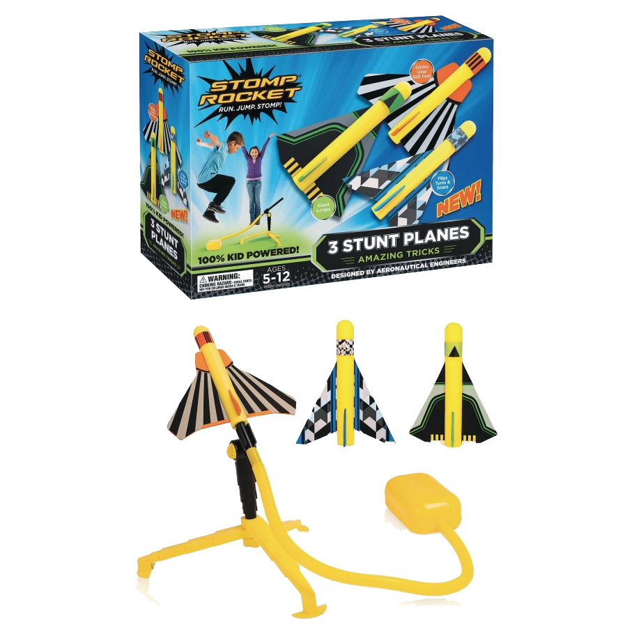 D & L Toy Outdoor Fun Stunt Planes Stomp Rocket