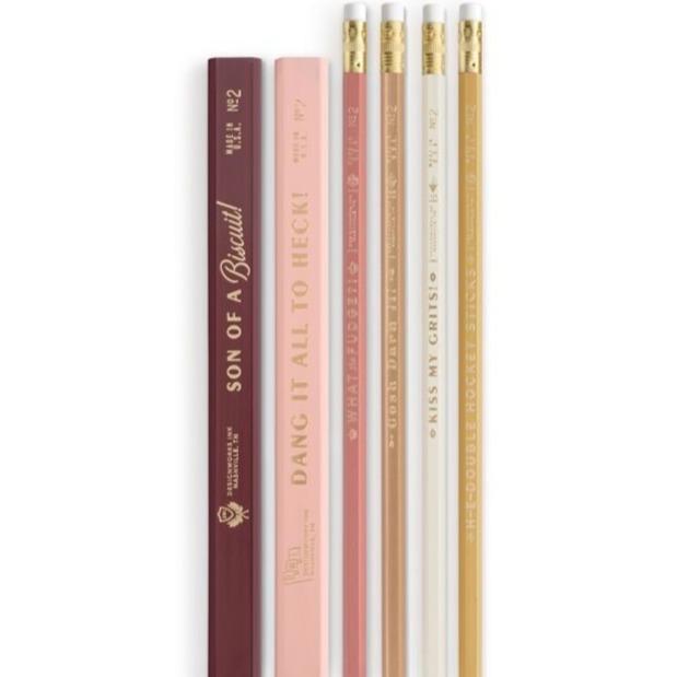 Designworks Ink Office Goods Vintage Swear Words Pencil Set
