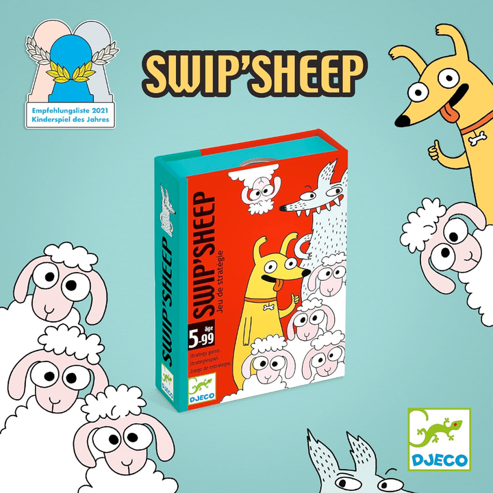 DJECO Games Swip'Sheep Strategy Playing Card Game