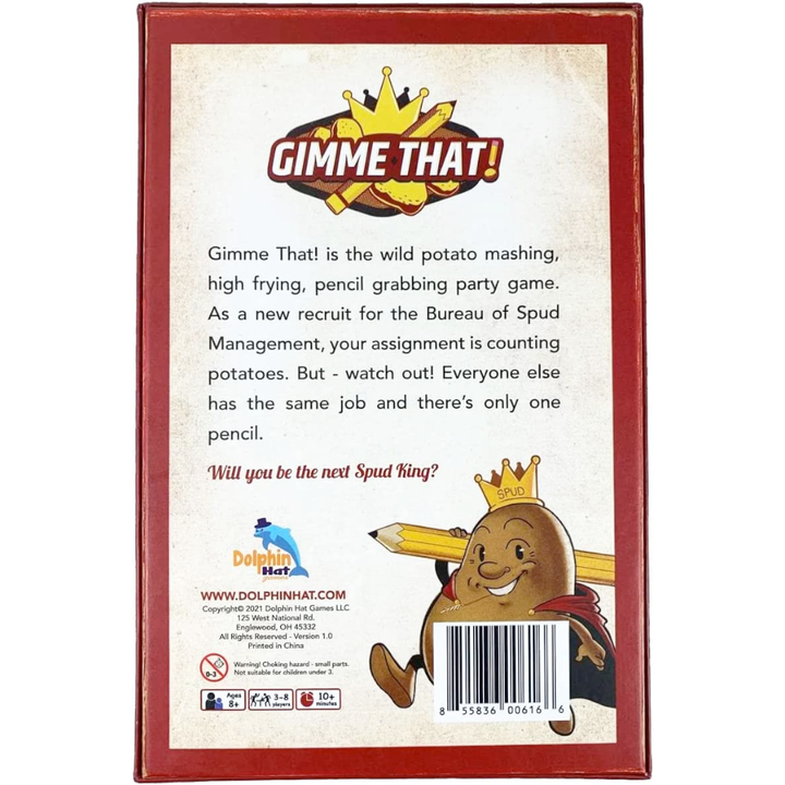 Dolphin Hat Games Games Gimme That - Wild Fast Potato Fun!