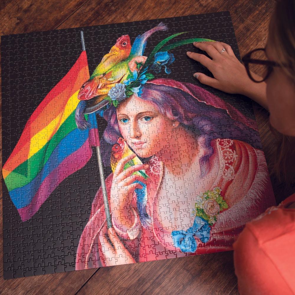 EEBOO Puzzles Liberty Rainbow 1000 Pc Puzzle