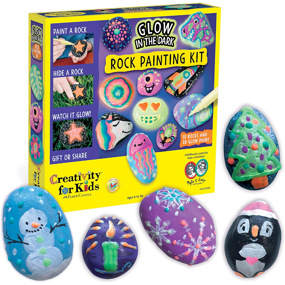 Faber-Castell / Creativity for Kids Arts & Crafts Glow in the Dark Rock Painting Kit