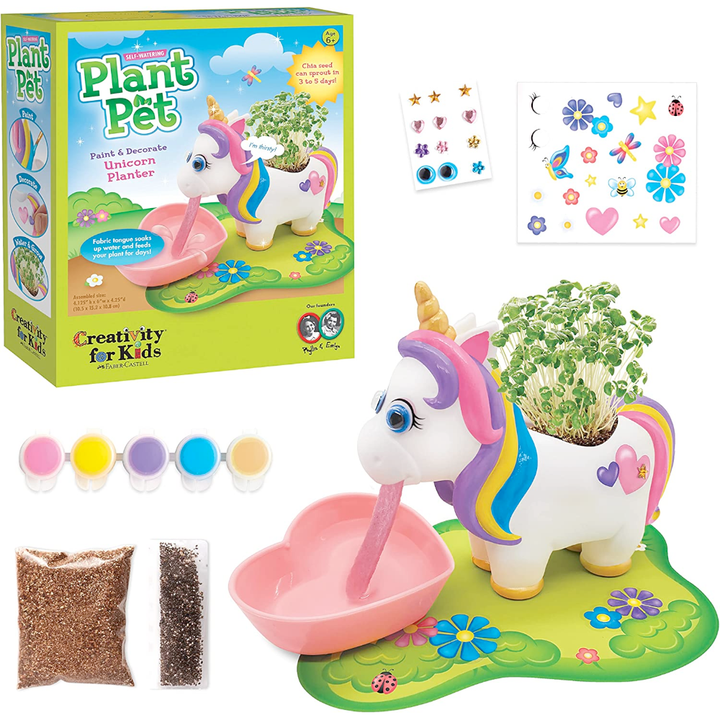 Faber-Castell / Creativity for Kids Arts & Crafts Unicorn Self-Watering Plant Pet Kit