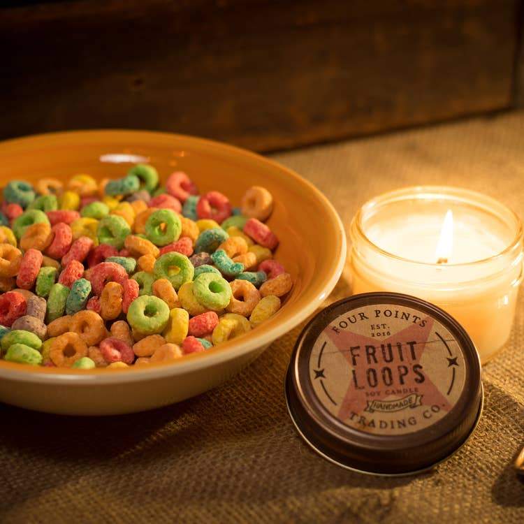 Four Points Trading Co Home Decor Handmade Soy Candle - Fruit Loops 4oz