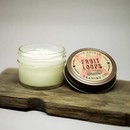 Four Points Trading Co HOME - Home Decor & Stuff Handmade Soy Candle - Fruit Loops 4oz