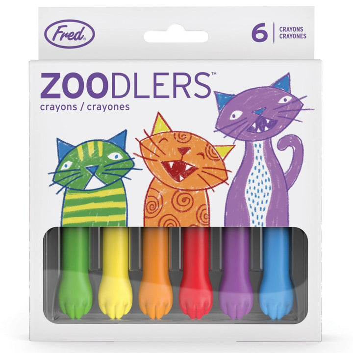 Fred & Friends Arts & Crafts Zoodlers Cat Crayons