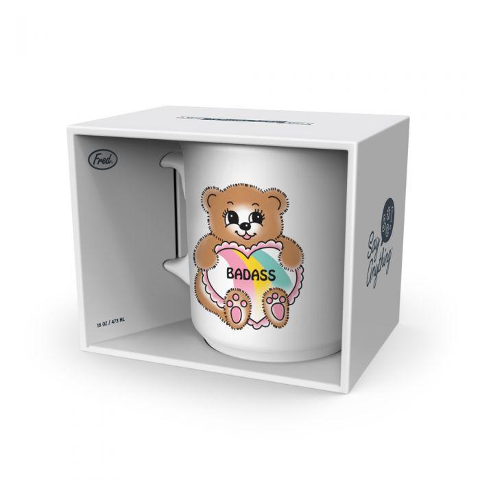 Fred & Friends HOME - Home MUGS BadAss Teddy with Heart Mug