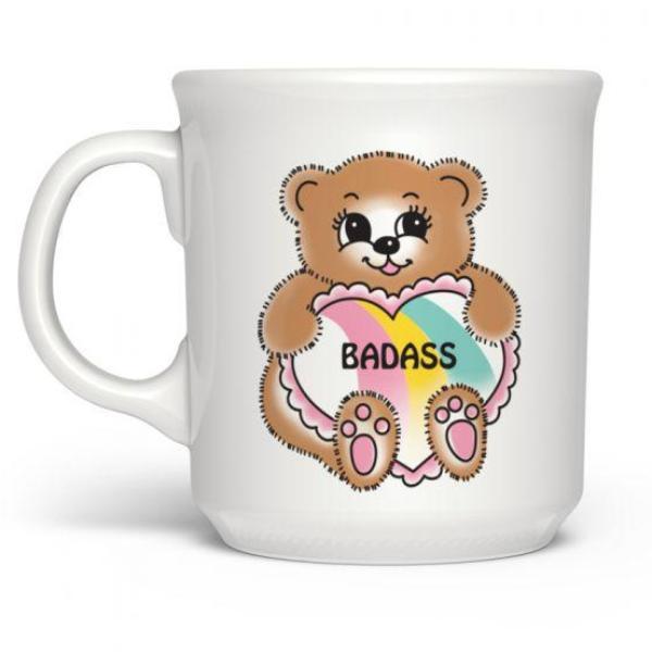 Fred & Friends HOME - Home MUGS BadAss Teddy with Heart Mug