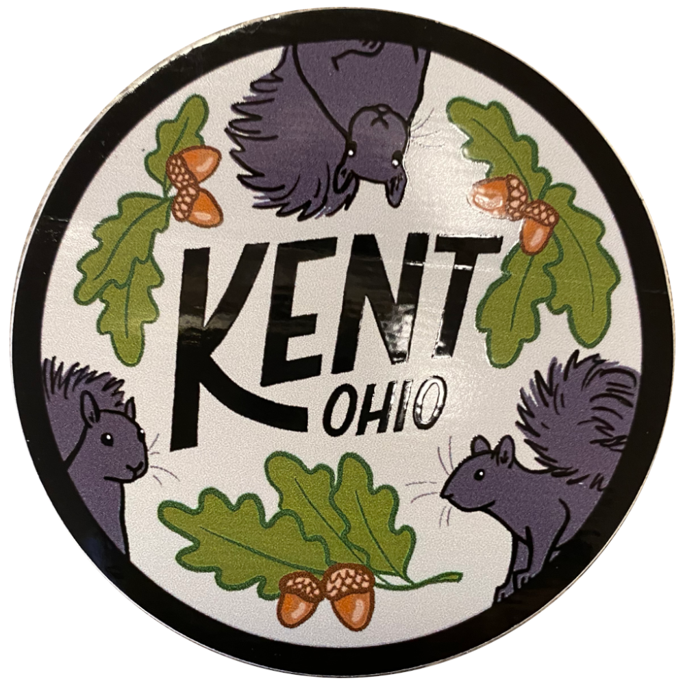 Frog and Toad Magnets & Stickers Kent Ohio 3 Black Squirrels Sticker