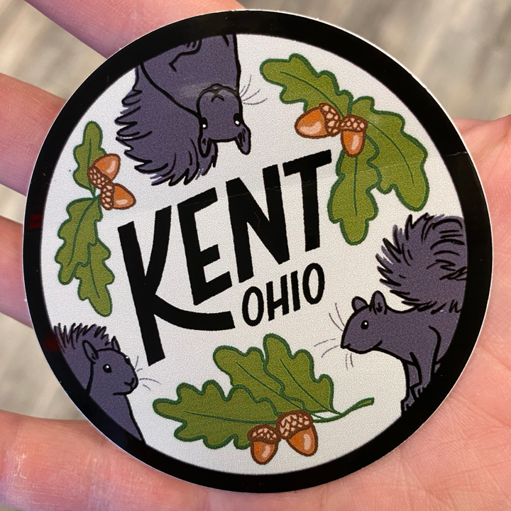 Frog and Toad Magnets & Stickers Kent Ohio 3 Black Squirrels Sticker