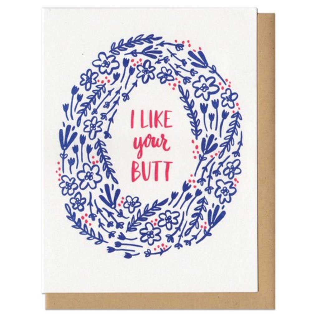 Frog and Toad STATIONARY - ST Greeting Cards I Like Your Butt Card