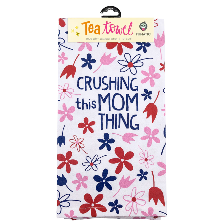 FUNATIC Kitchen & Table Crushing This Mom Thing Kitchen Tea Towel