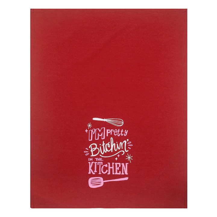 FUNATIC Kitchen & Table I'm Pretty Bitchin' In The Kitchen Kitchen Tea Towel