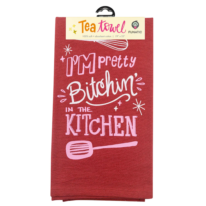 FUNATIC Kitchen & Table I'm Pretty Bitchin' In The Kitchen Kitchen Tea Towel