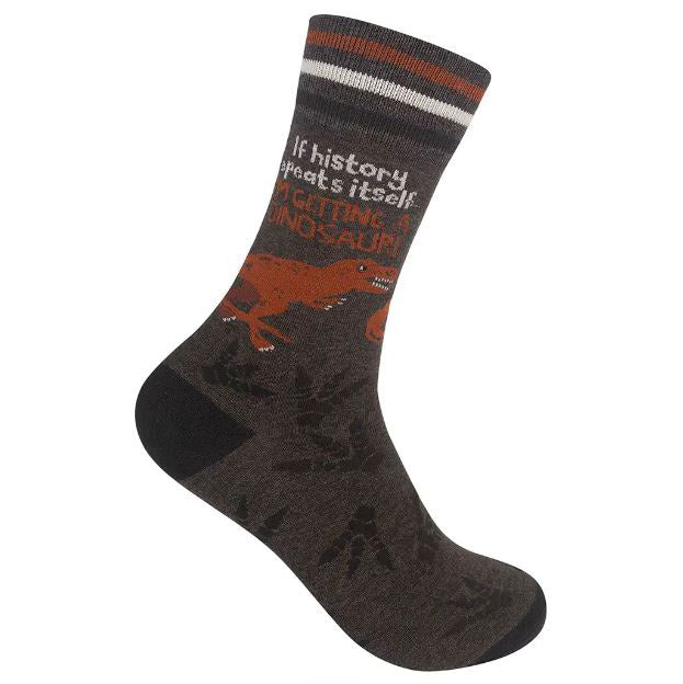FUNATIC Socks & Tees If History Repeats.. I'm Getting a Dinosaur Socks