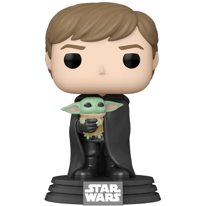 FUNKO Toy Action Figures FUNKO POP! STAR WARS: Mandalorian- Luke Skywalker w/ Grogu