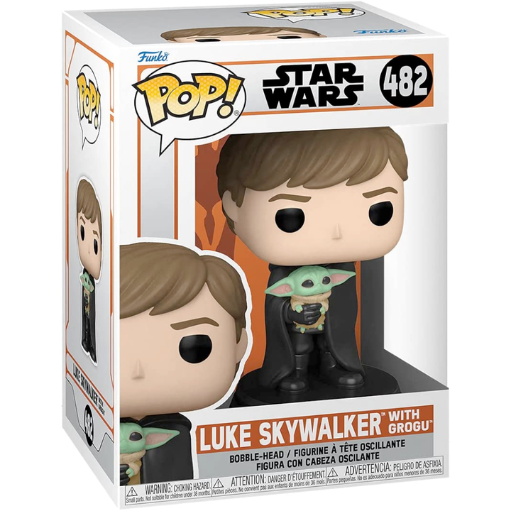 FUNKO Toy Action Figures FUNKO POP! STAR WARS: Mandalorian- Luke Skywalker w/ Grogu