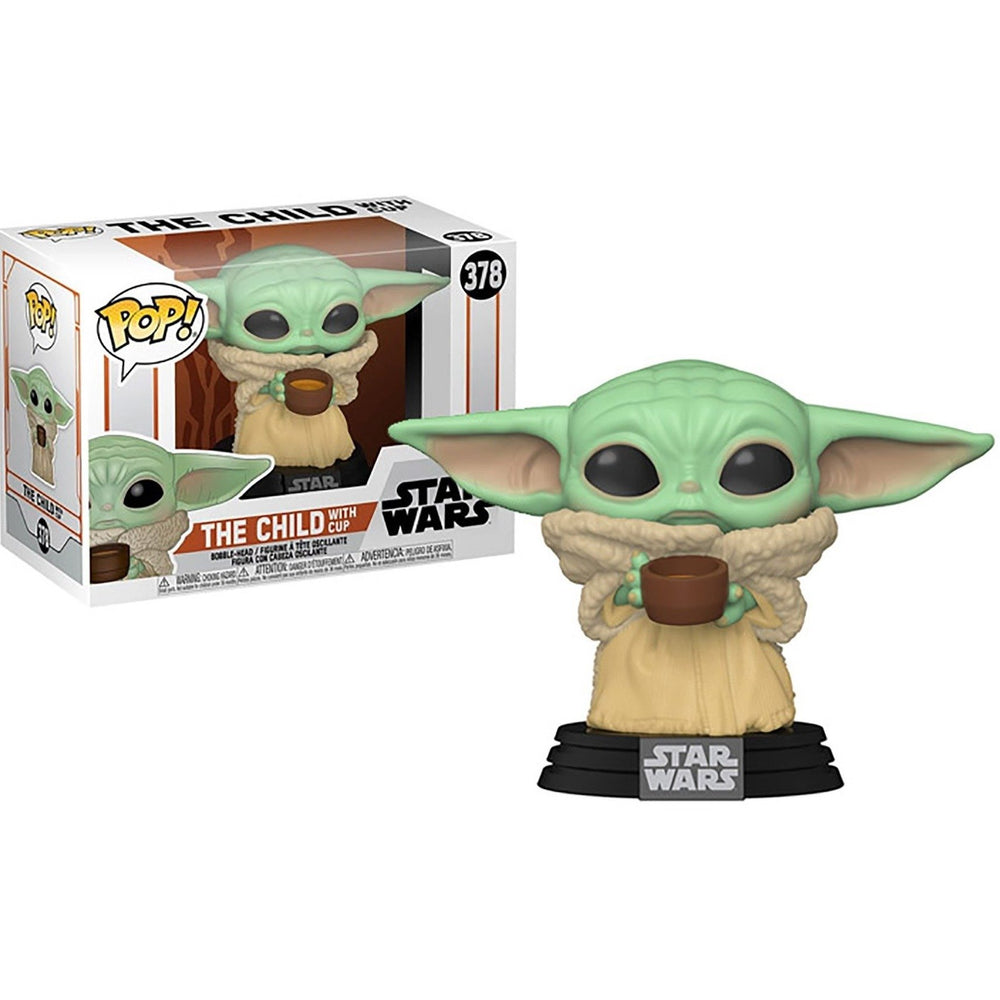 FUNKO Toy Action Figures POP Star Wars: Mandalorian - The Child w/cup