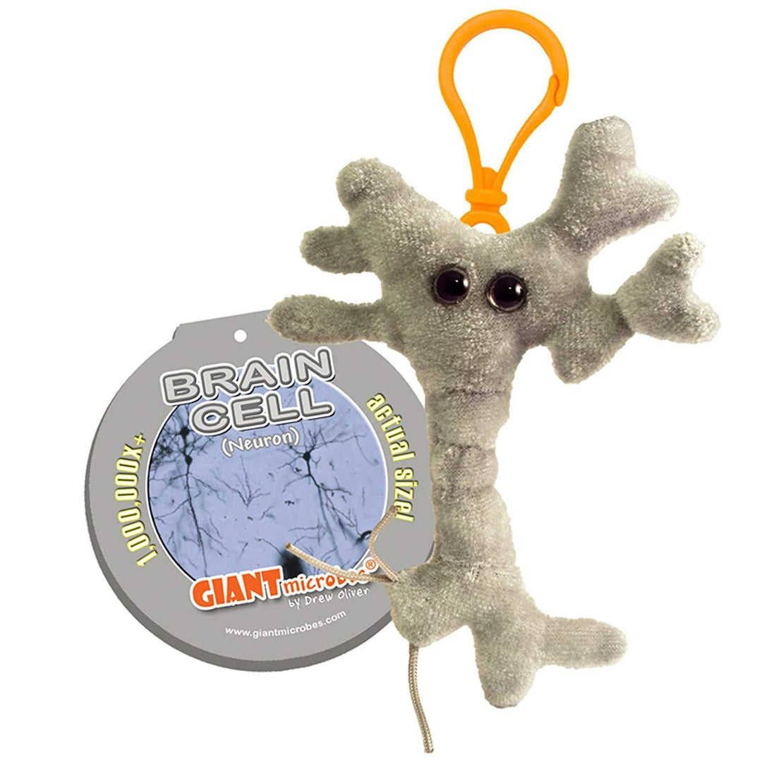 Giantmicrobes PLUSH Keychain- Giantmicrobe Brain Cell