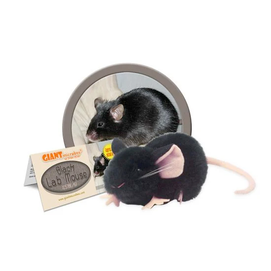 Giantmicrobes Toy Stuffed Plush Black Lab Mouse Plush