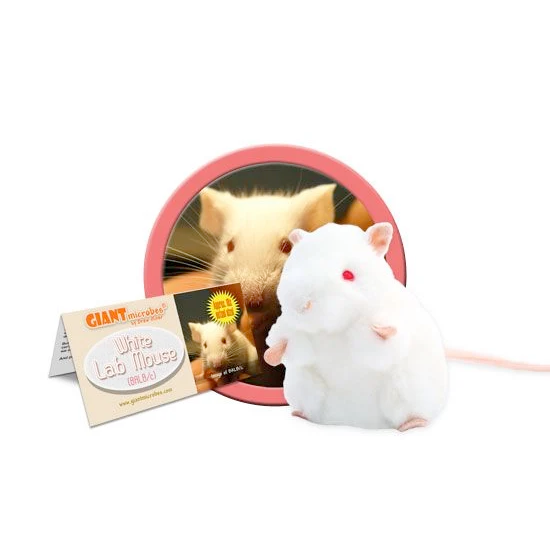 Giantmicrobes Toy Stuffed Plush White Lab Mouse Plush