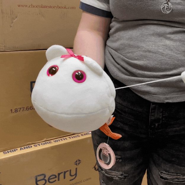 Giantmicrobes Toy Stuffed Plush XL Egg with magnetic mini Sperm