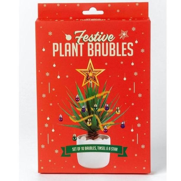 Gift Republic Funny Novelties Festive Plant Baubles - Ornaments for your plants