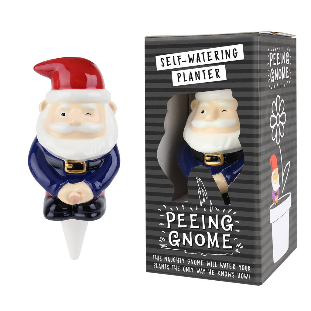 Gift Republic Home Decor Peeing Gnome - Self Watering Planter