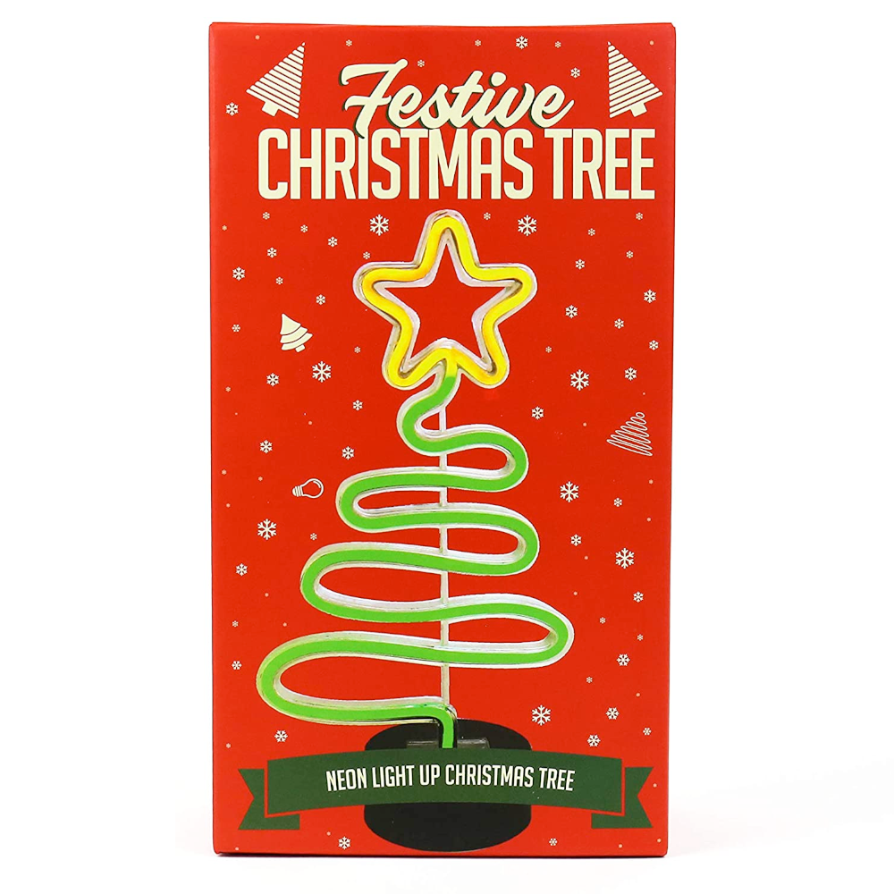 Gift Republic Toy Novelties Festive Neon Christmas Tree Light