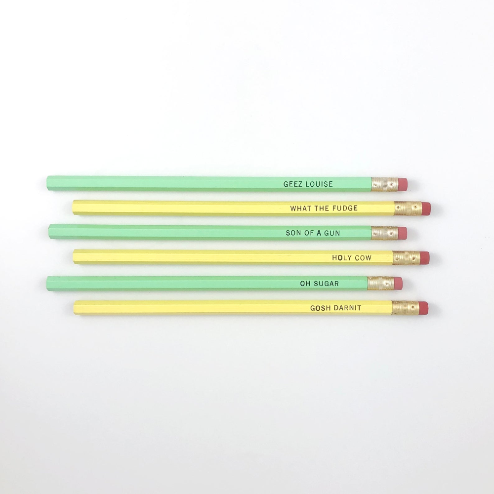 Grey Street Papers Office Goods Grandma's Cuss Words Set Of 6 Pencils