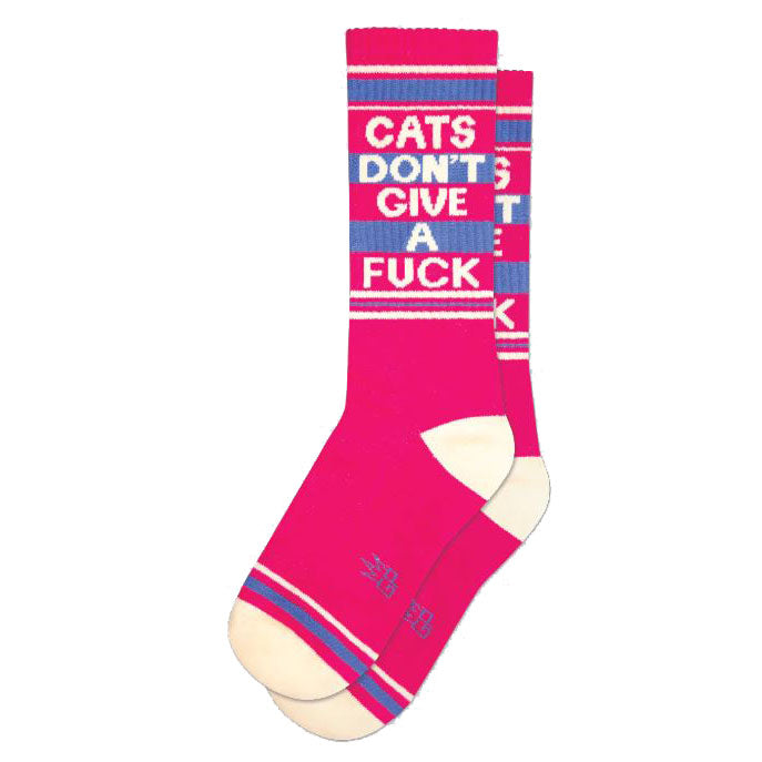 Gumball Poodle Socks & Tees Cats Don't Give a Fuck Gym Socks