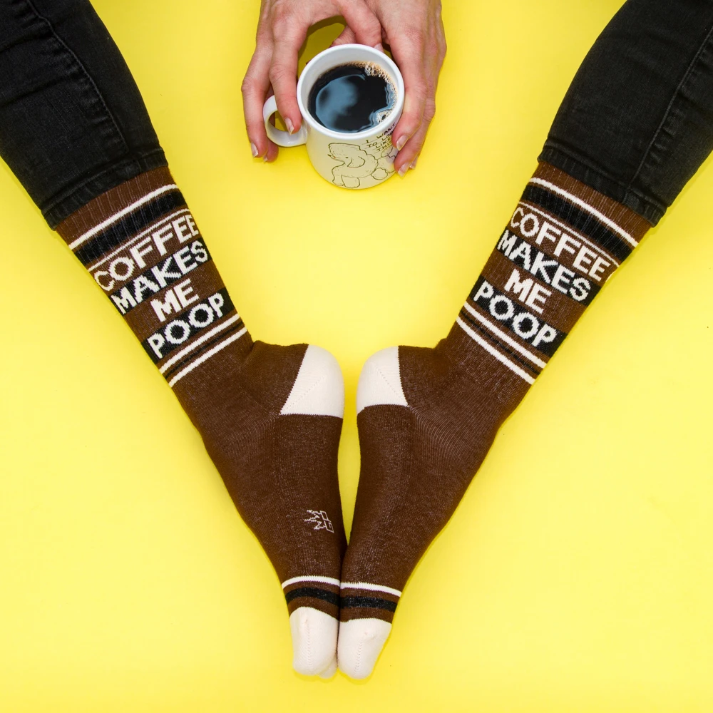 Gumball Poodle Socks & Tees Coffee Makes Me Poop Socks