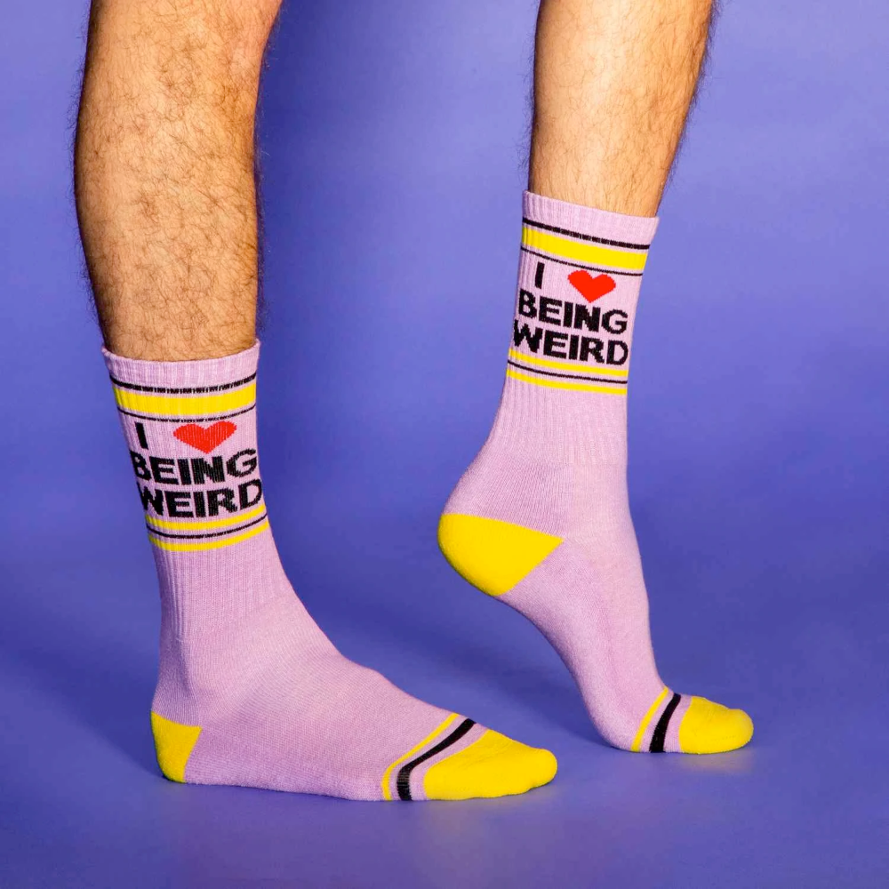 Gumball Poodle Socks & Tees I ❤️ Being Weird Gym Socks