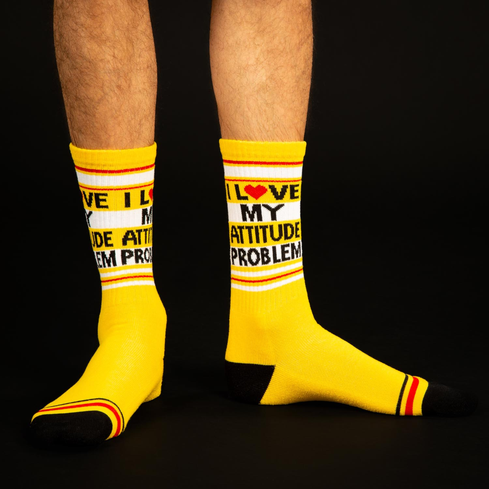 Gumball Poodle Socks & Tees I love my Attitude Problem socks