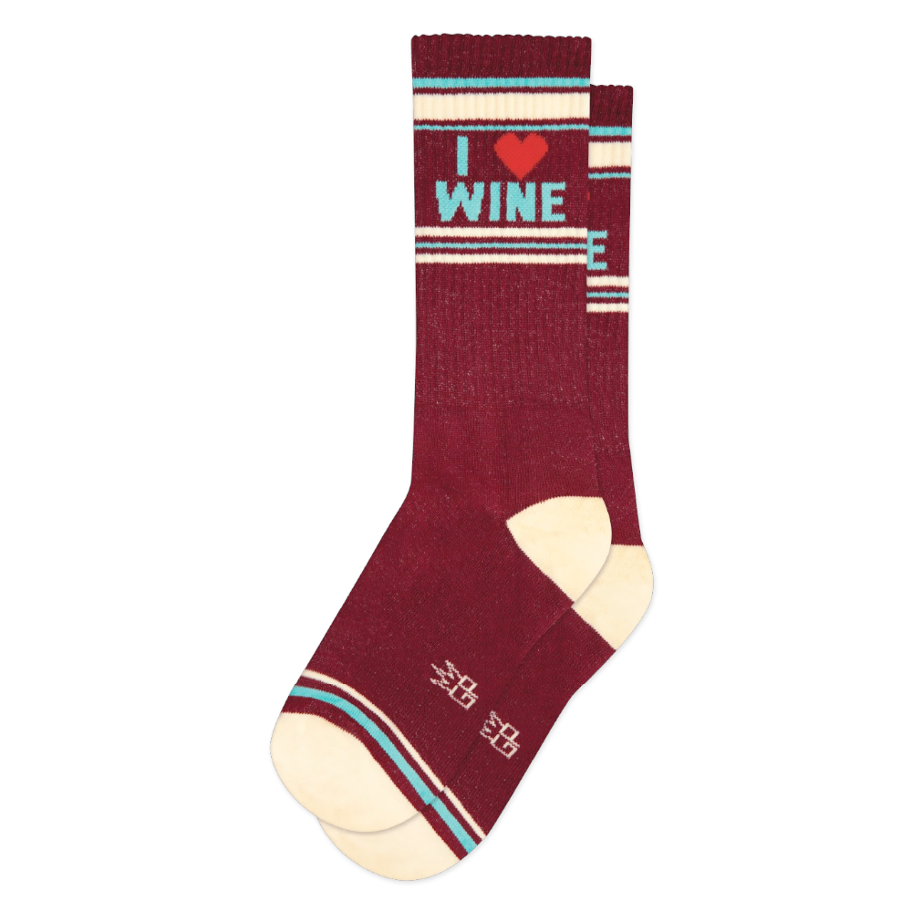 Gumball Poodle Socks & Tees I ❤️ Wine Socks