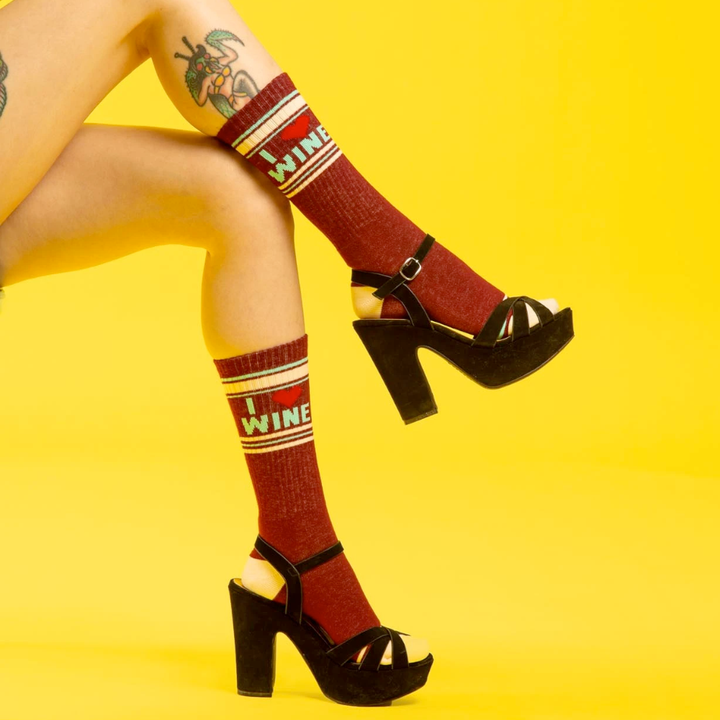 Gumball Poodle Socks & Tees I ❤️ Wine Socks